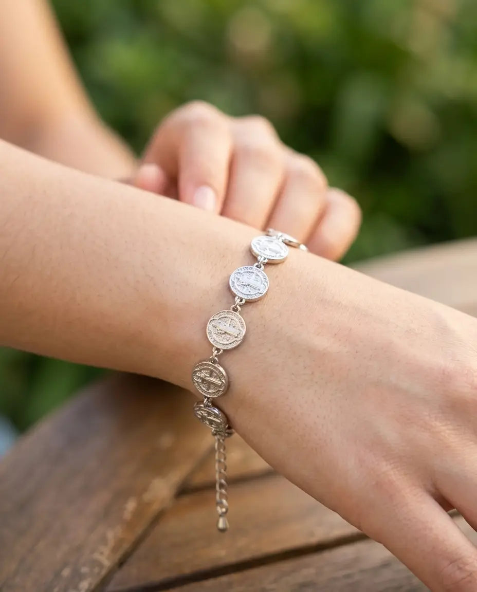 PULSERA SAN BENITO PLATEADA