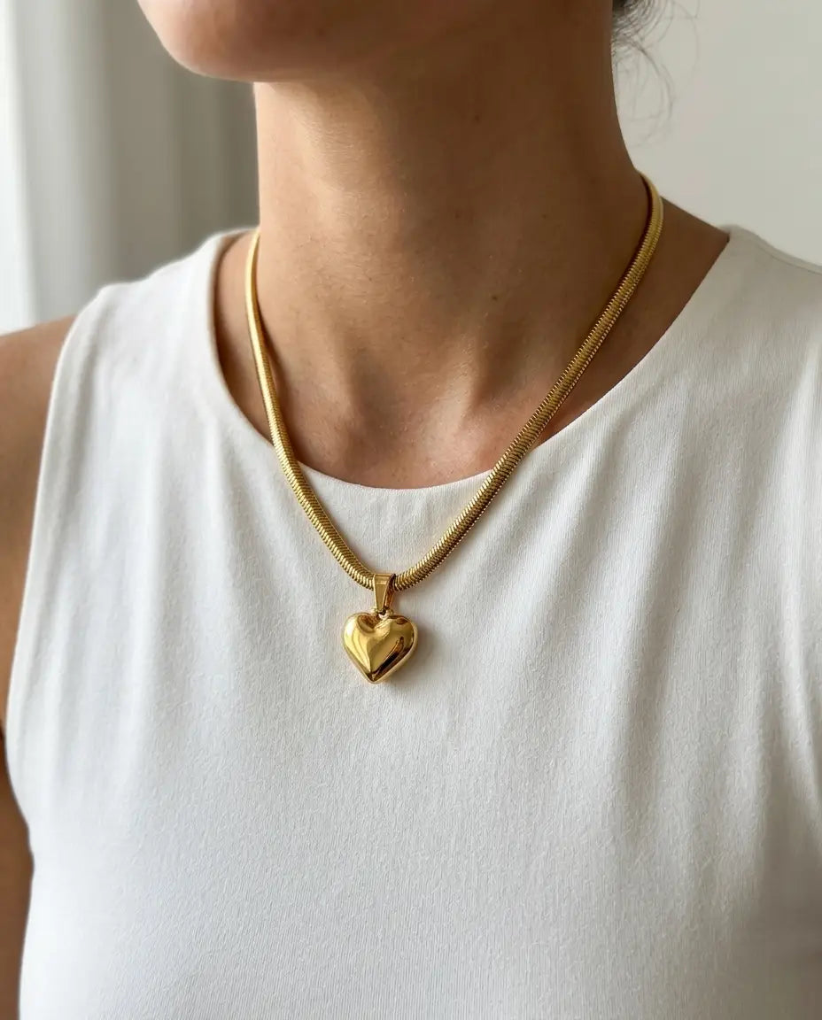 COLLAR CORAZON BRILLANTE