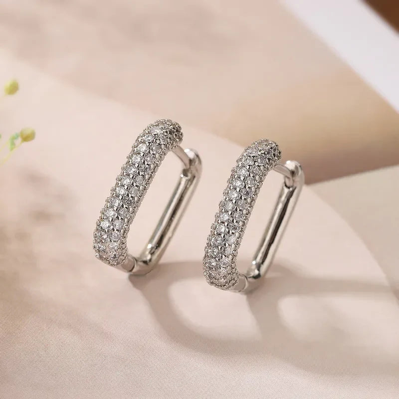 HUGGIE PLATA ZIRCONIA