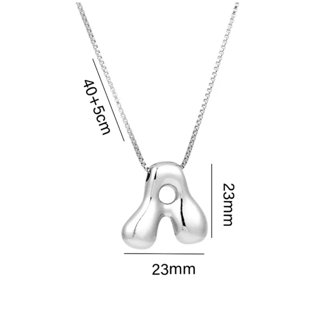 INICIAL LAVA "A" 2.3 CM PLATEADA