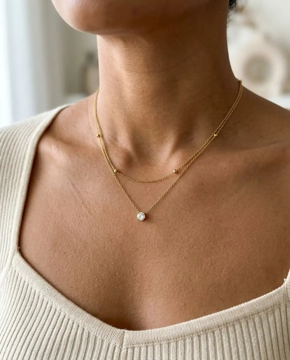 CADENA DOBLE ZIRCONIA