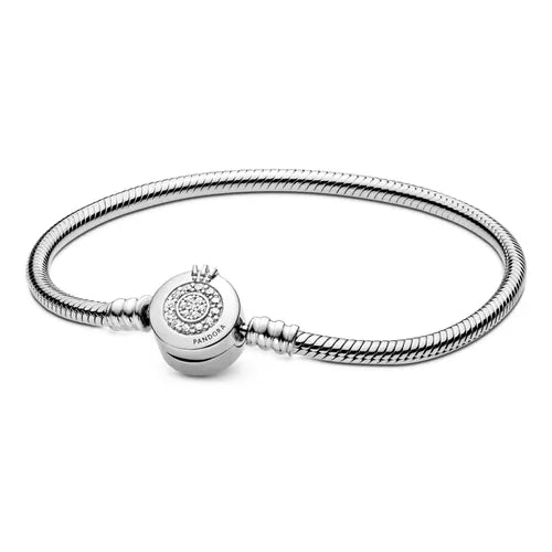 PULSERA CLASICA CORONA PLATEADA