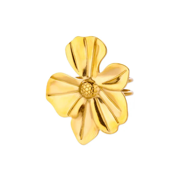 ANILLO FLOR ACERO
