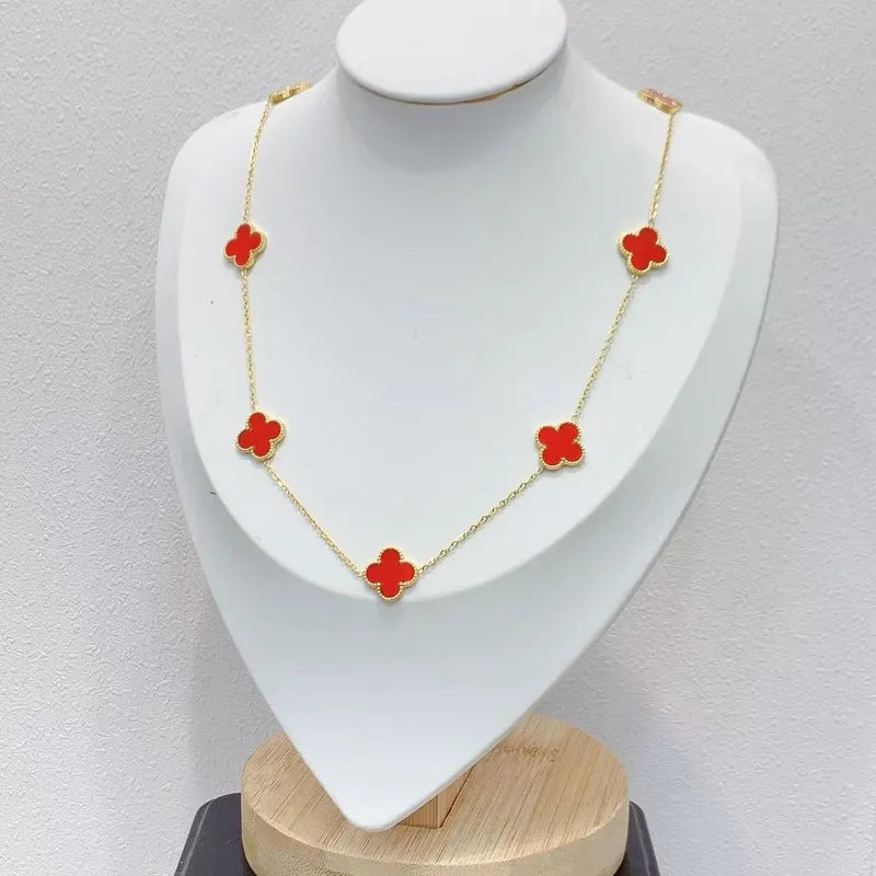 COLLAR 5 TREBOL ROJO