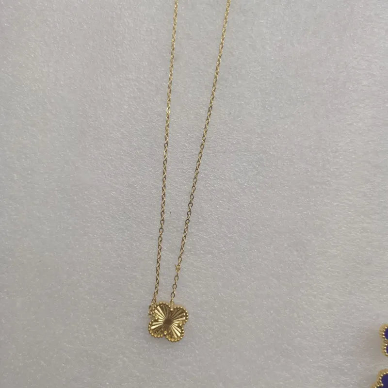 COLLAR TREBOL DOBLE CARA