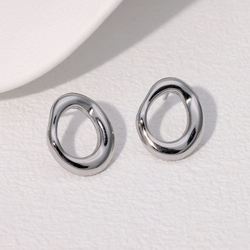 ARETES BURBUJA PLATEADO