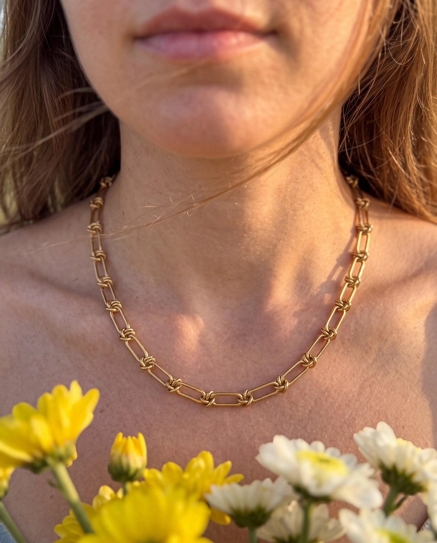 COLLAR ESLABON NUDO ACERO