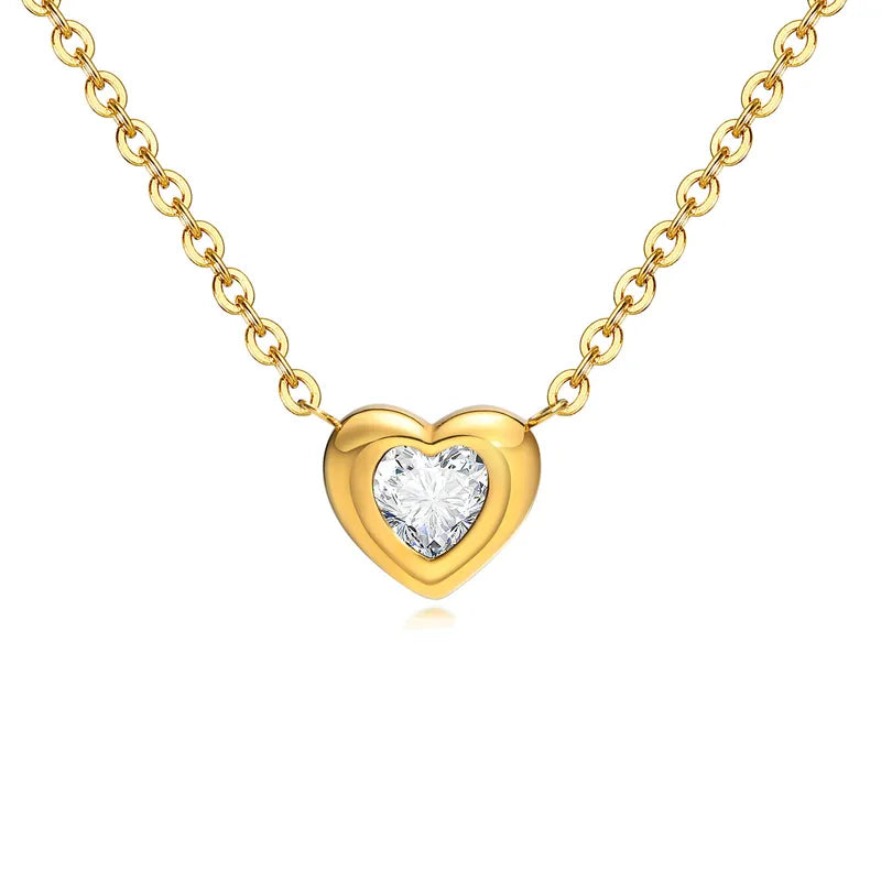 COLLAR CORAZON ZIRCONIA