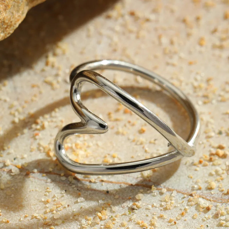 ANILLO HEART SHAPE PLATEADO