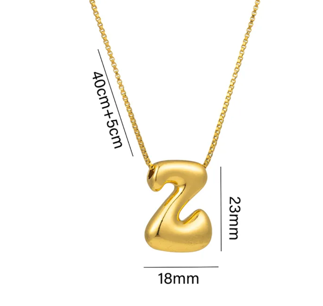 INICIAL LAVA "Z" 2.3 CM DORADA