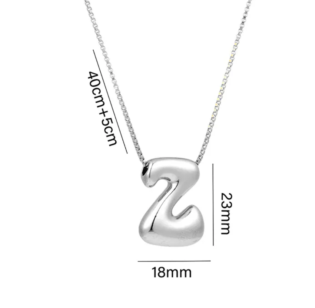 INICIAL LAVA "Z" 2.3 CM PLATEADA