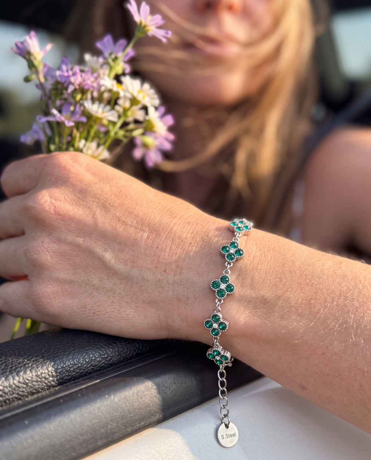 BRAZALETE TREBOL VERDE