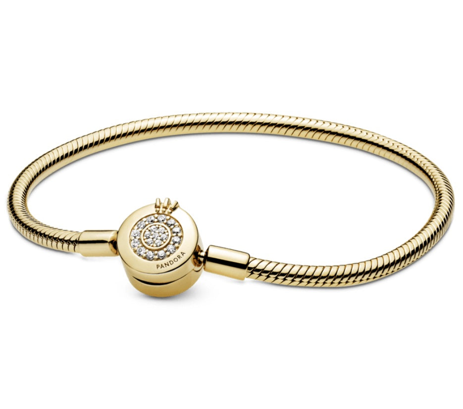 PULSERA CLASICA CORONA DORADA