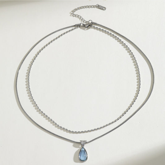 COLLAR GOTITA PLATEADO