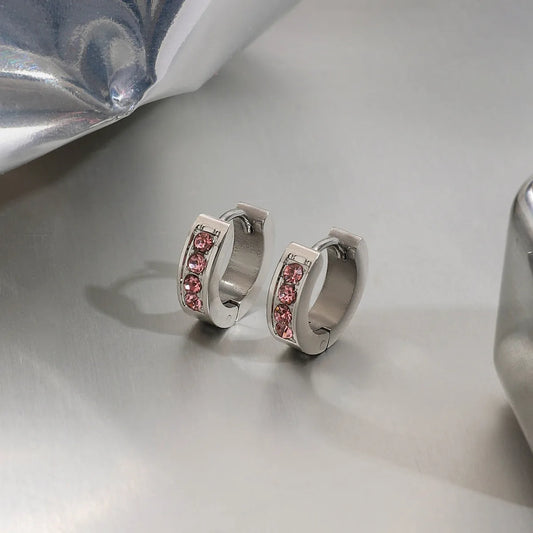 HUGGIE ZIRCONIA ROSA
