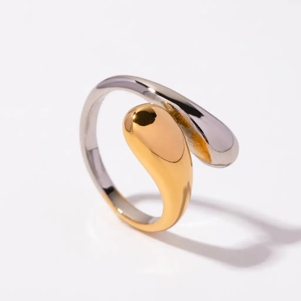 ANILLO DOS GOTAS BICOLOR