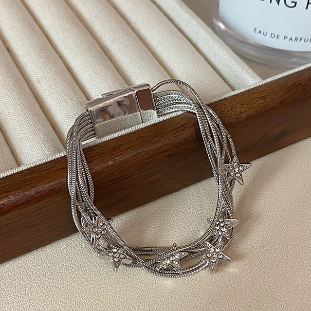 PULSERA ESTRELLA PLATA