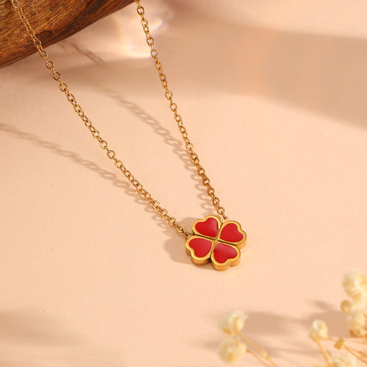 COLLAR TREBOL ACERO