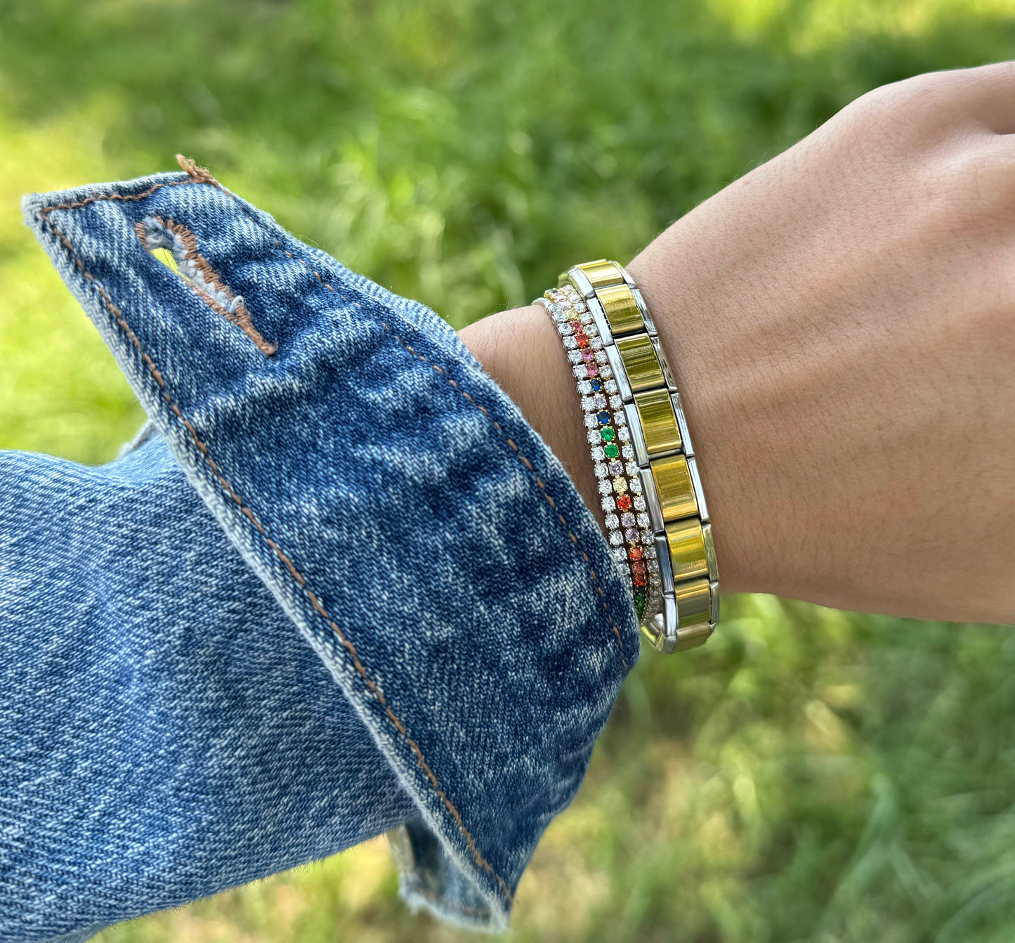 PULSERA ITALIANA BICOLOR