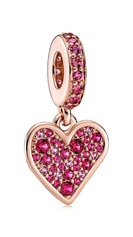 CHARM CORAZON ZIRC ROSADO