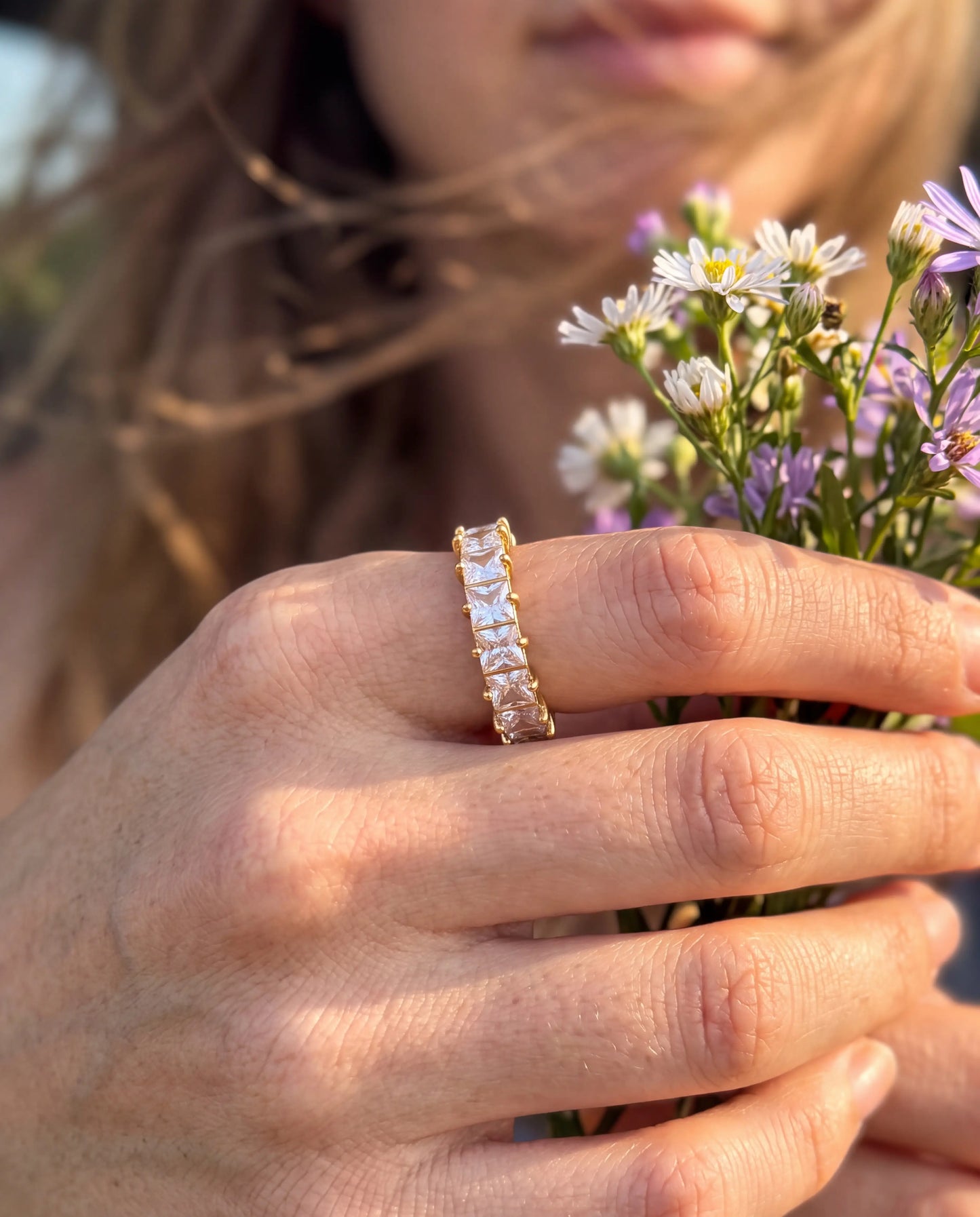 ANILLO BAGUETTE ASIMETRICO