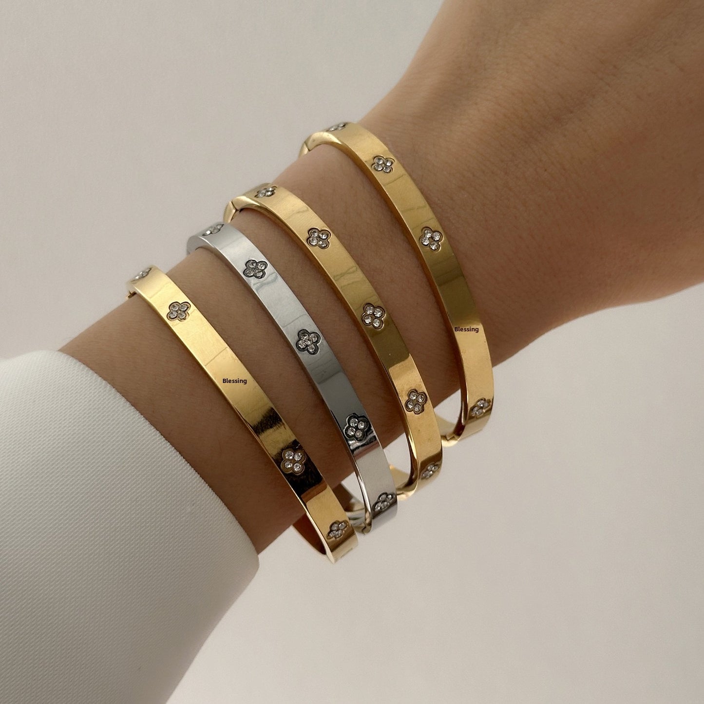 BRAZALETE TREBOL MINI ZIRC
