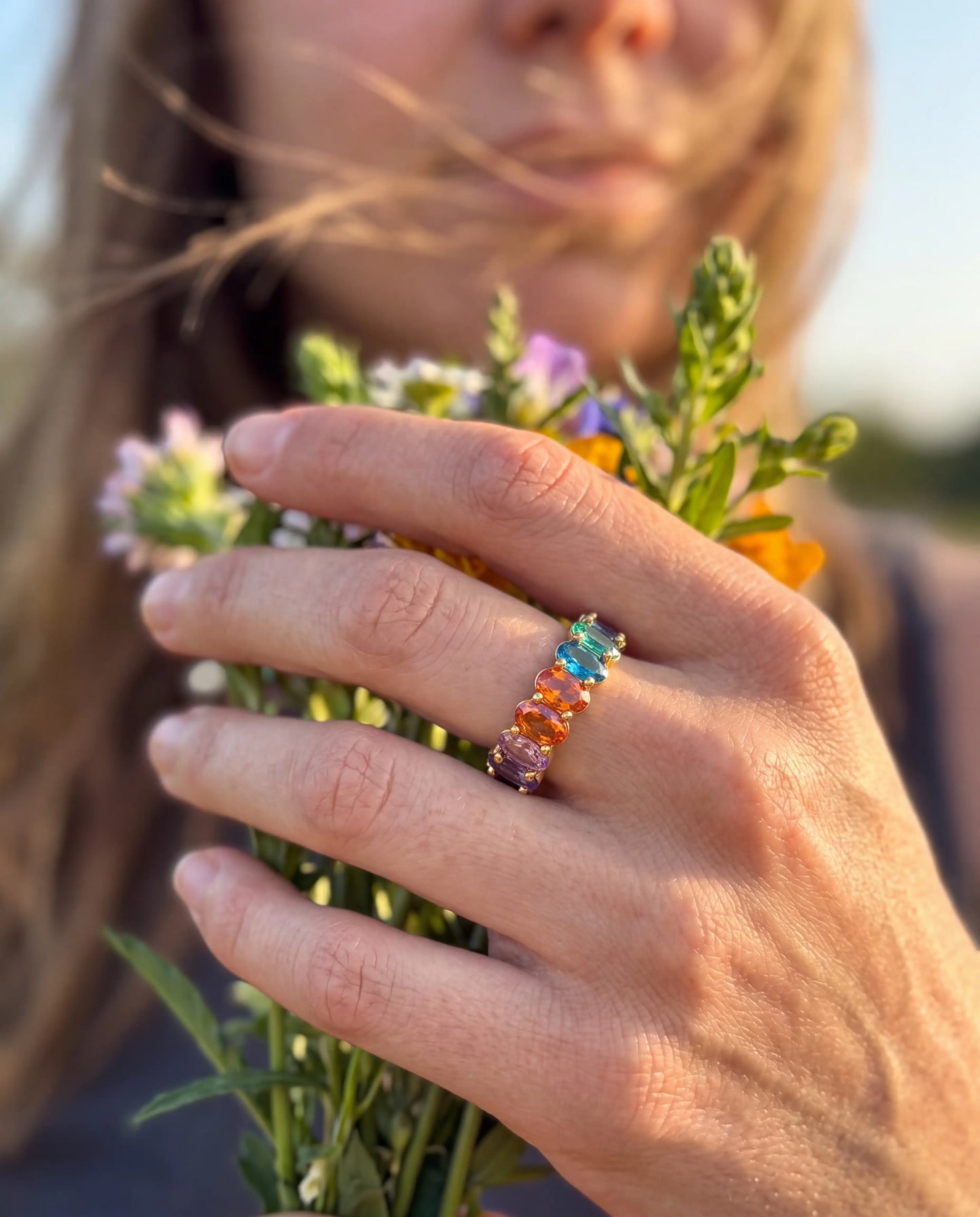 ANILLO BAGUETTE COLORES