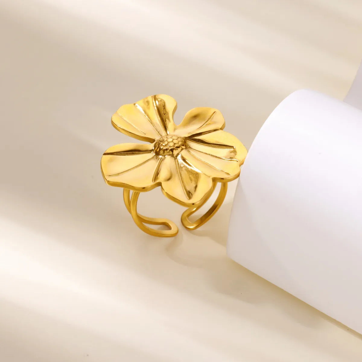 ANILLO FLOR ACERO