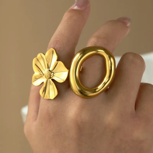 ANILLO FLOR ACERO