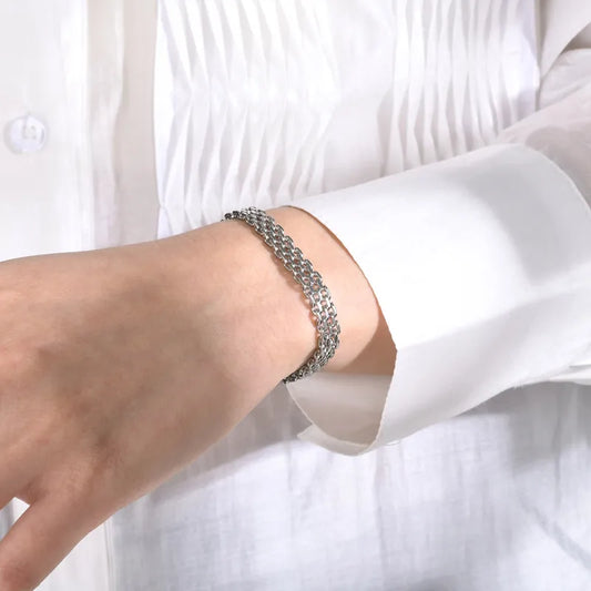 PULSERA AMERICANA PLATEADA