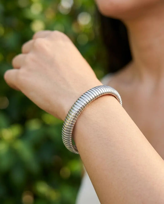 BRAZALETE 10 MM PLATEADO