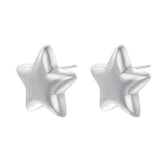 ARETE STAR PLATEADA