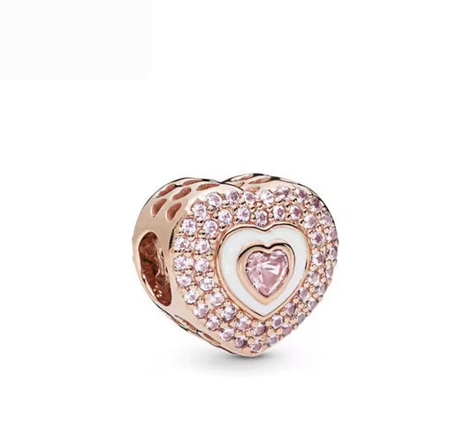 CHARM CORAZON BLIND ROSA