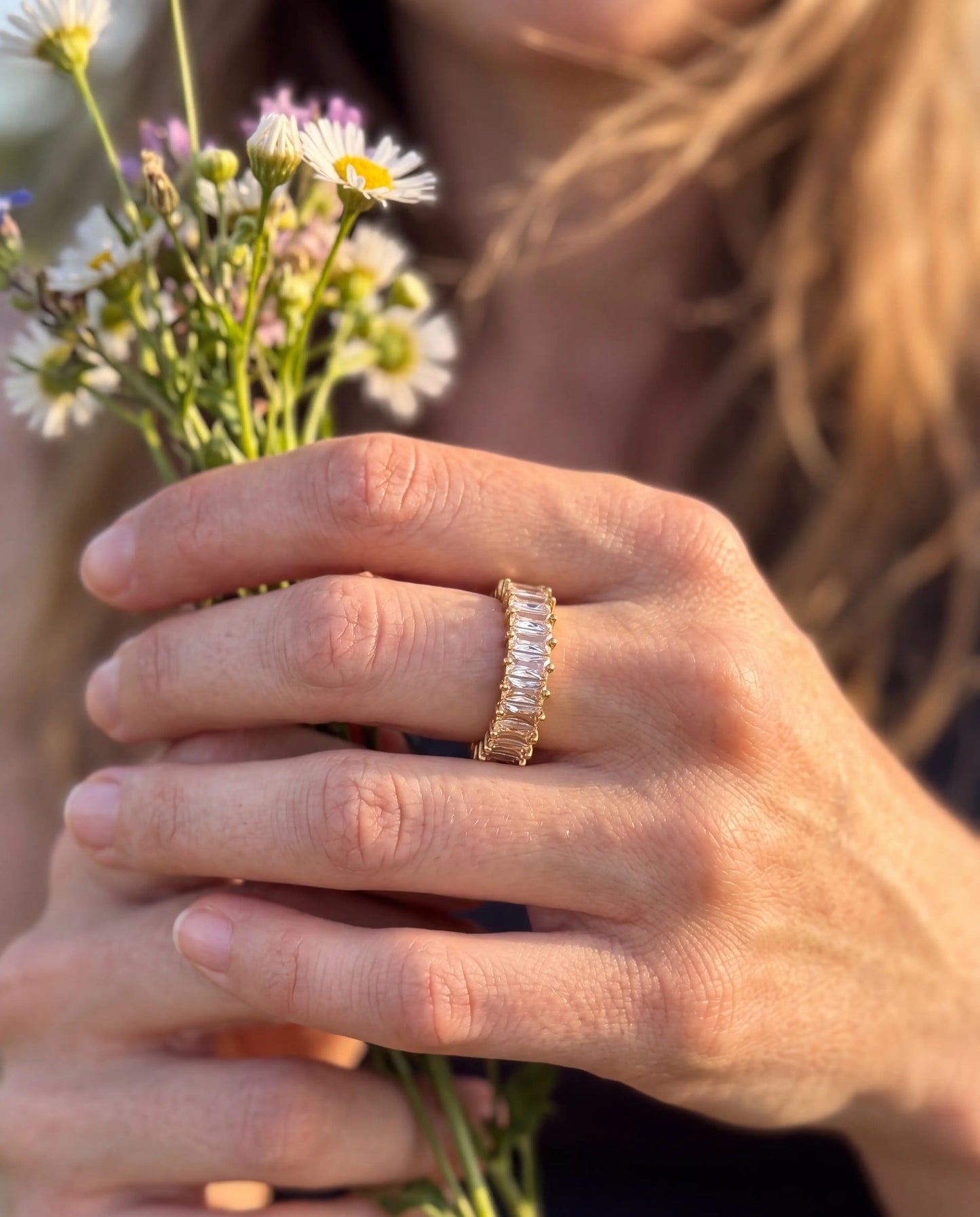 ANILLO BAGUETTE BLANCO