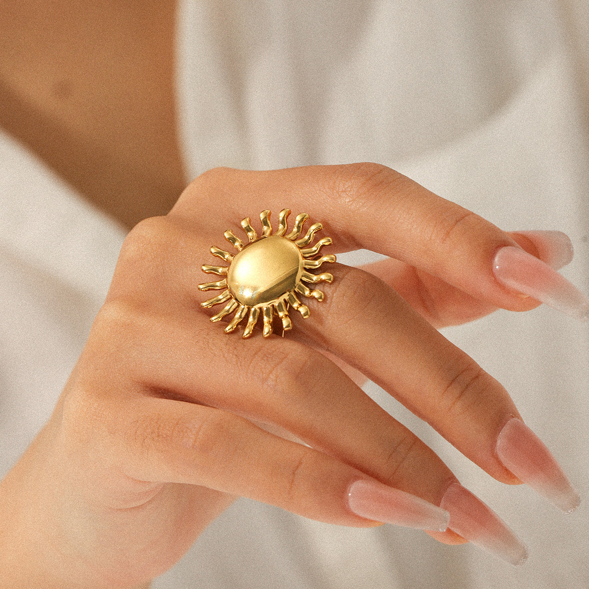ANILLO GIRASOL ACERO