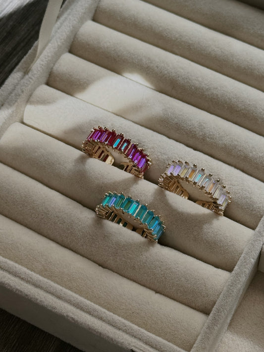 ANILLO BAGUETTE AZUL