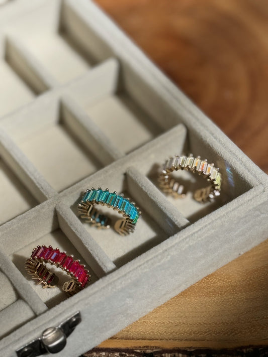 ANILLO ZIRCONIA BAGUETTE BLANCO