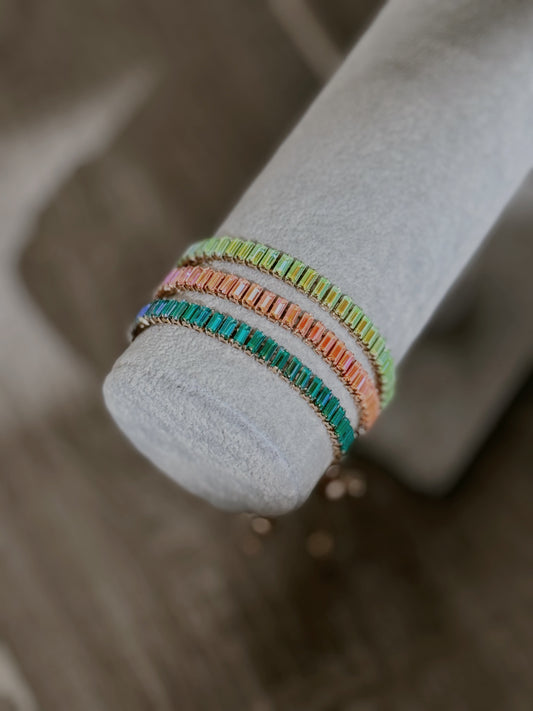 PULSO ZIRCONIA BAGUETTE AZUL