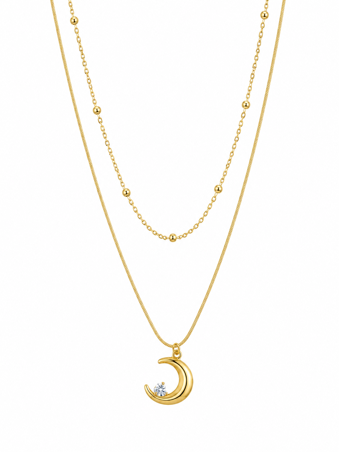 CADENA LUNA DOBLE