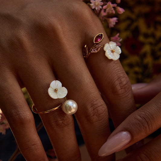 ANILLO FLOR BLANCA