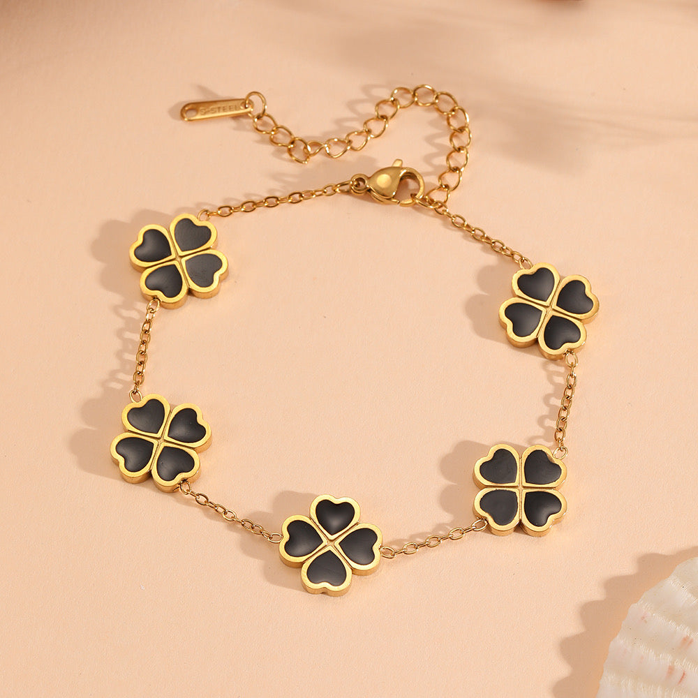 PULSERA TREBOL ACERO