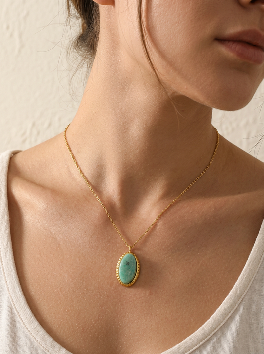 COLLAR COSMO PIEDRA VERDE
