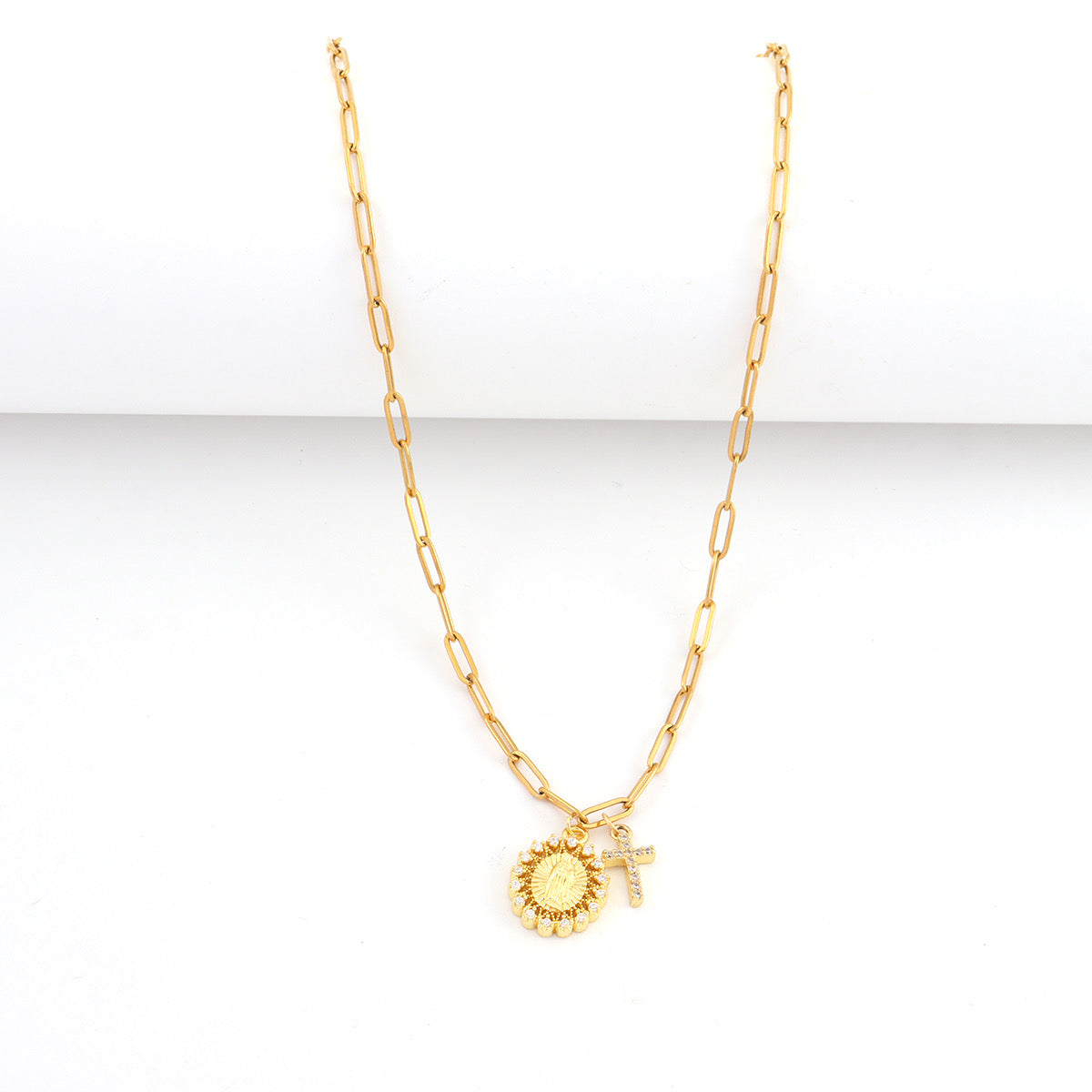 COLLAR VIRGEN Y CRUZ