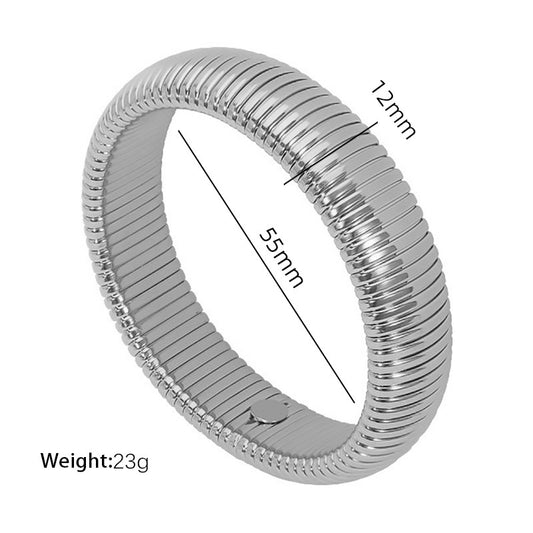 BRAZALETE 12 MM PLATEADO