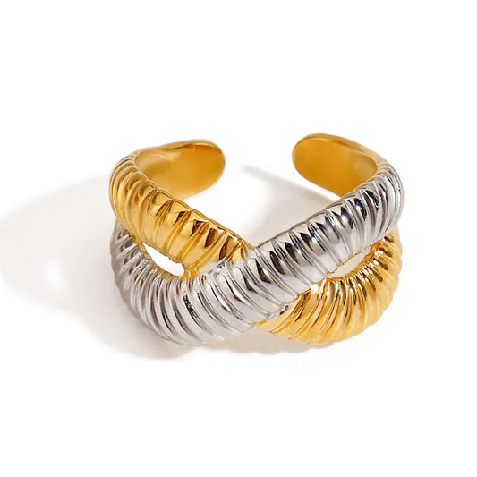 ANILLO MELLIZO BICOLOR