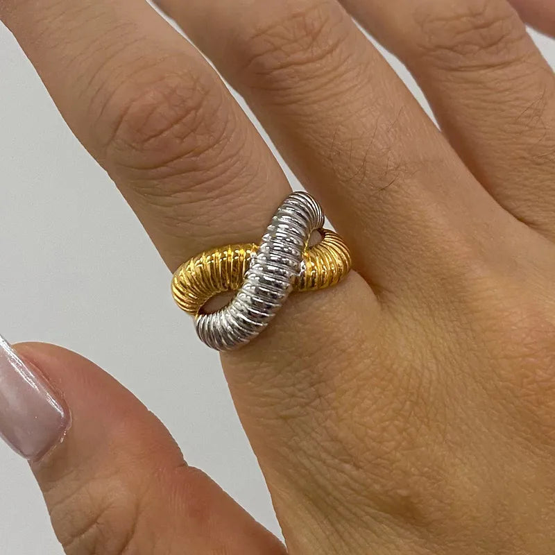ANILLO MELLIZO BICOLOR