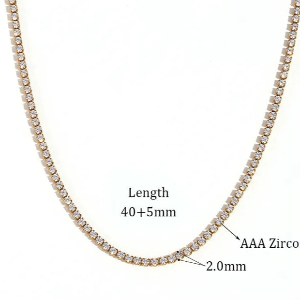 GARGANTILLA ZIRCONIA CUADRO BLANCA