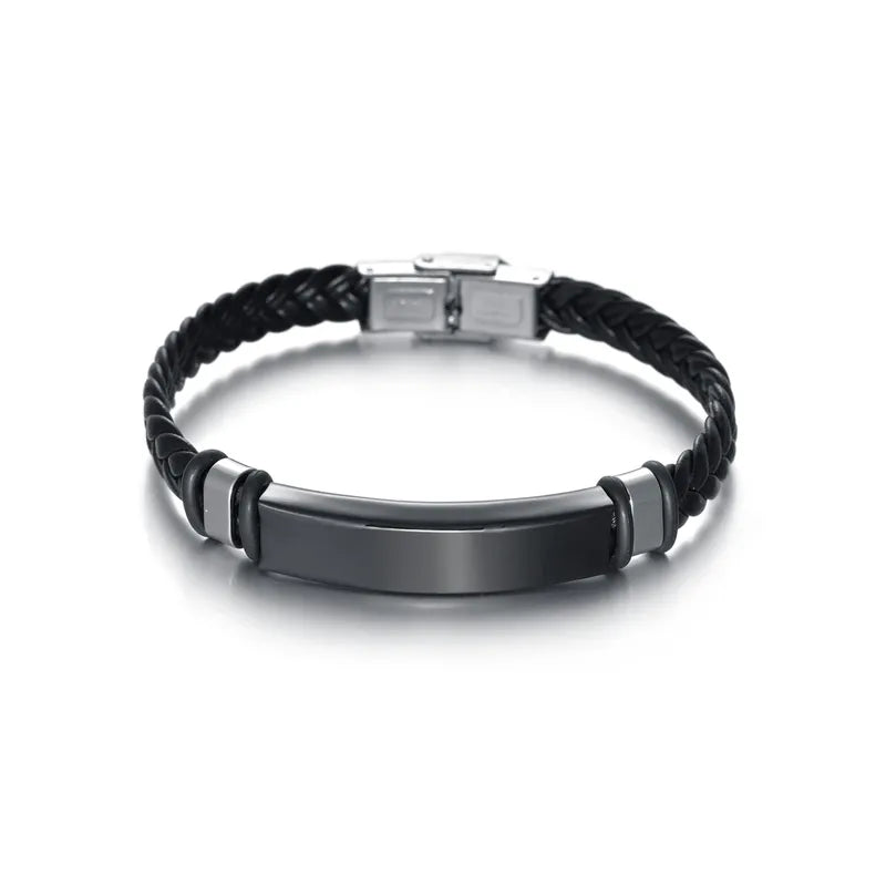 PULSERA DE CUERO NEGRA