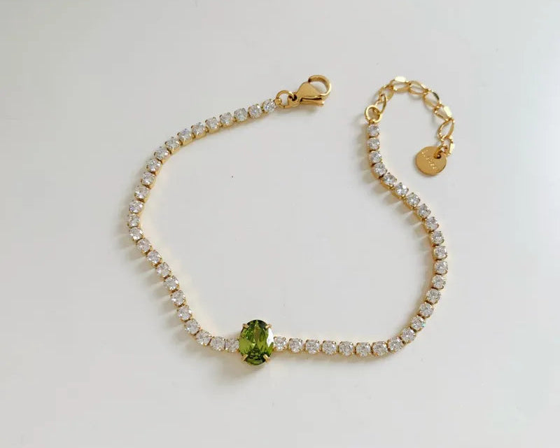 PULSO ZIRCONIA PIEDRA VERDE