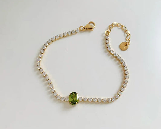 PULSO ZIRCONIA PIEDRA VERDE